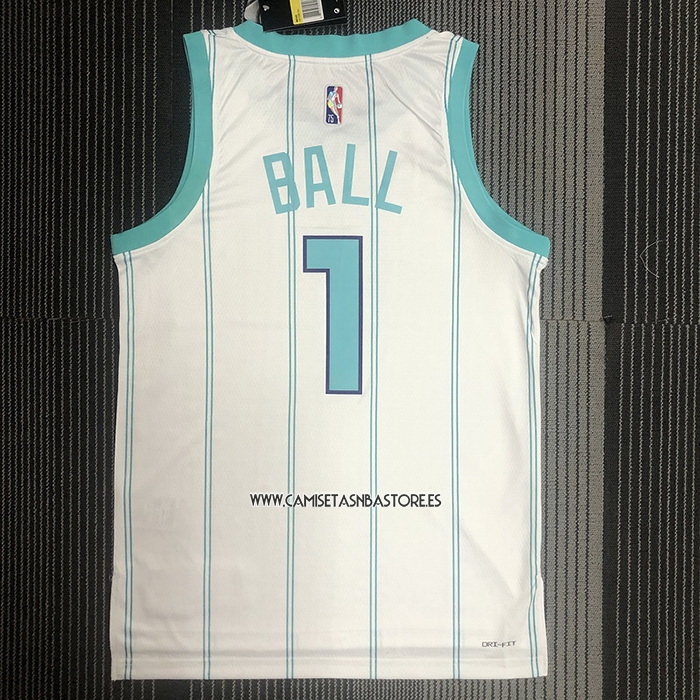 LaMelo Ball NO 1 Camiseta Charlotte Hornets Association 2022-23 Blanco